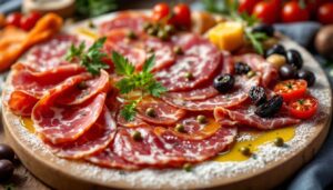 Antipasto unico: abbinamento originale di salumi e frittelle salate che delizierà gli ospiti
